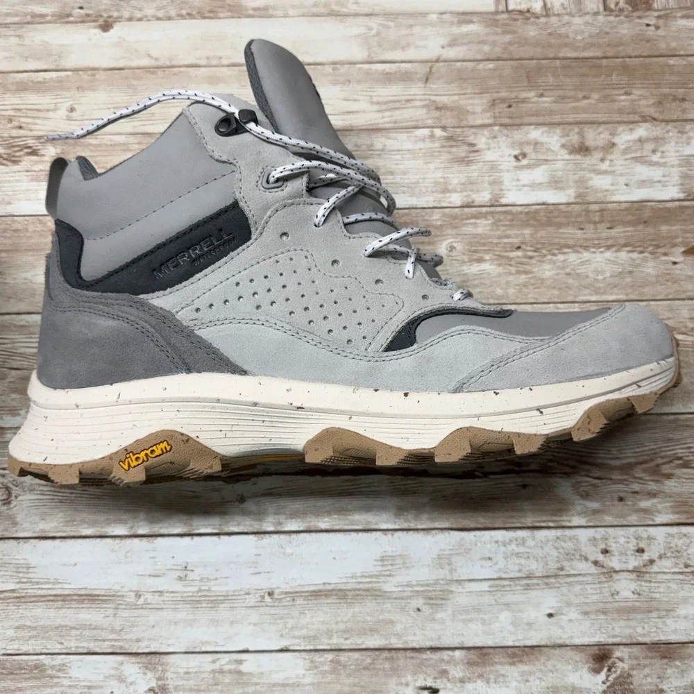 Merrell Speed Solo MXD Mid WP Mens 12 Alloy Grey Waterproof Hiking Boots J038143